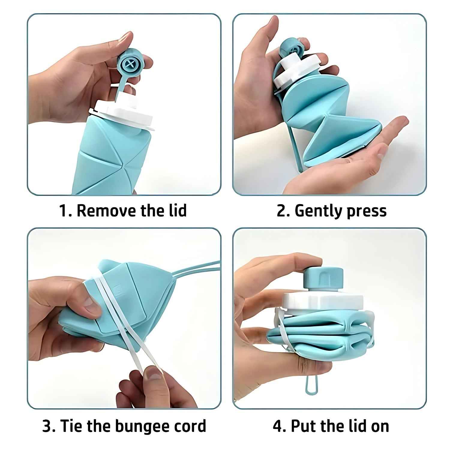 600ml Collapsible Silicone Water Bottle – Foldable & Leakproof