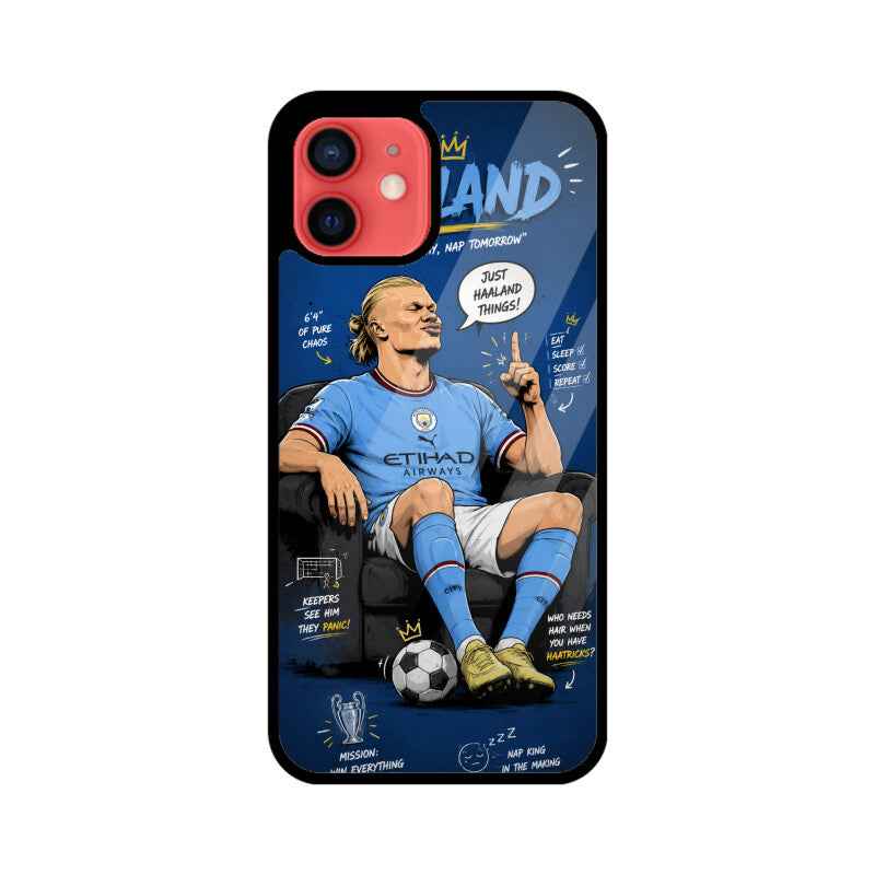 Football Icon Erling Halland Mobile Glass back cover