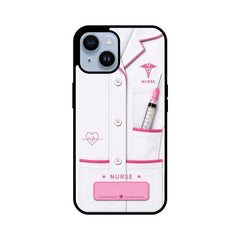 Customised Name Nurse Mobile Glass Back cover