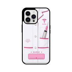 Customised Name Nurse Mobile Glass Back cover