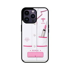 Customised Name Nurse Mobile Glass Back cover