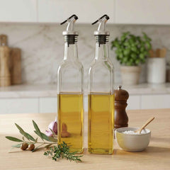 Glass Oil Dispenser Set Ð Leak-Proof & Stylish Kitchen Accessory