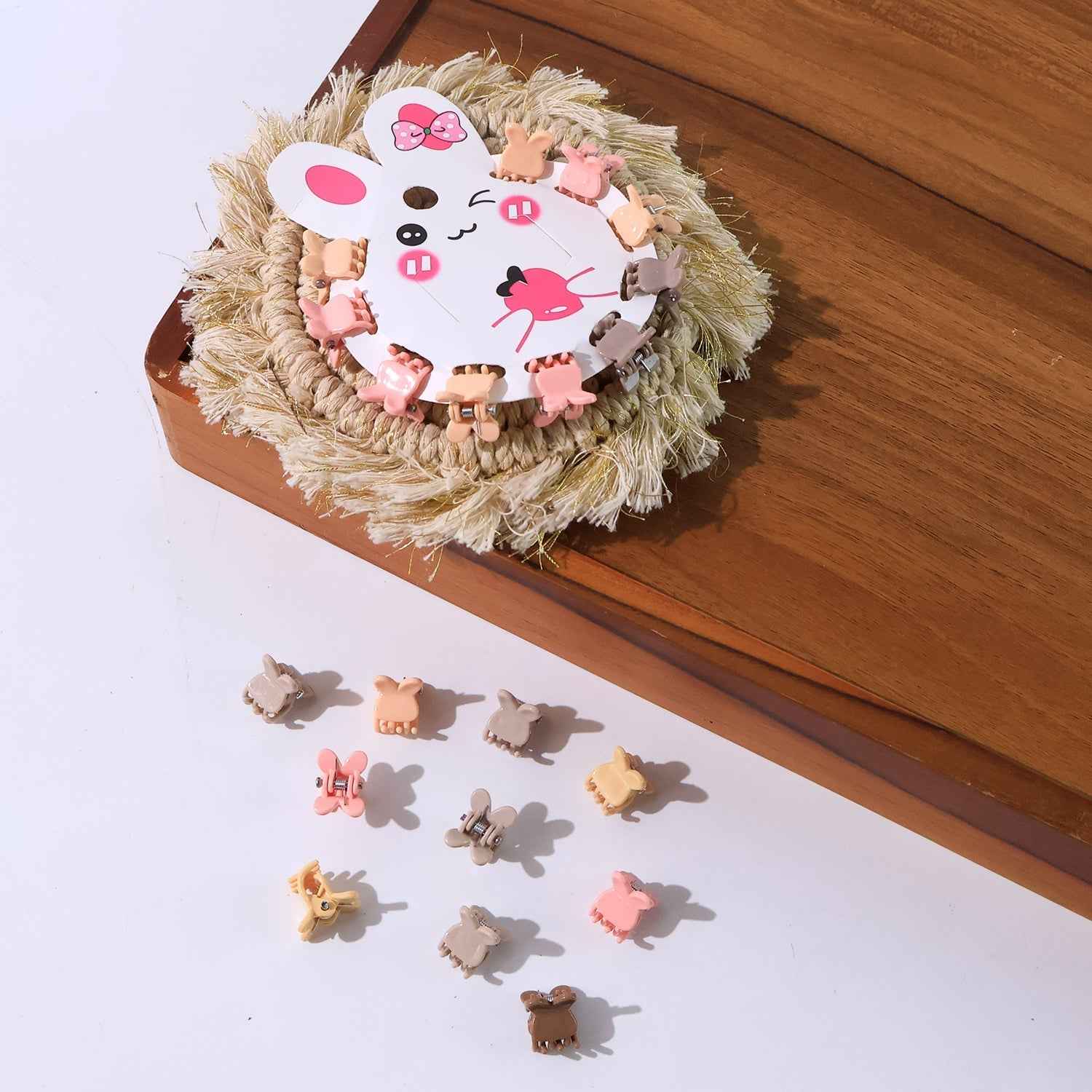 Mini Claw Hair Clips – 120-Piece Pastel Bear Set for Girls