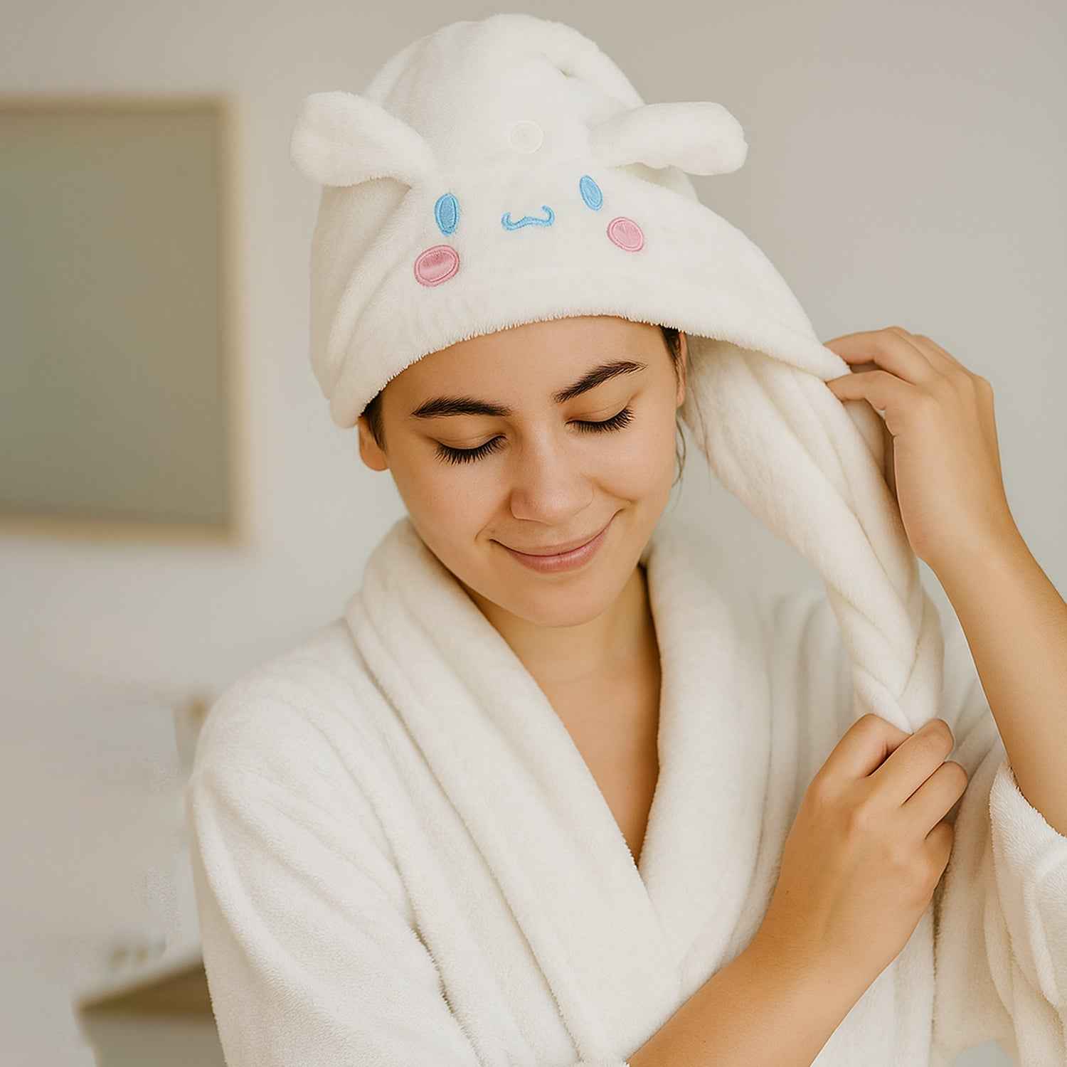 Microfiber Hair Drying Towel Wrap – Soft, Quick-Dry & Cute Design