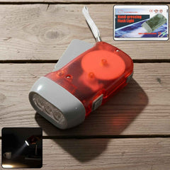 Hand Press Torch – Battery-Free 2-LED Flashlight for Camping