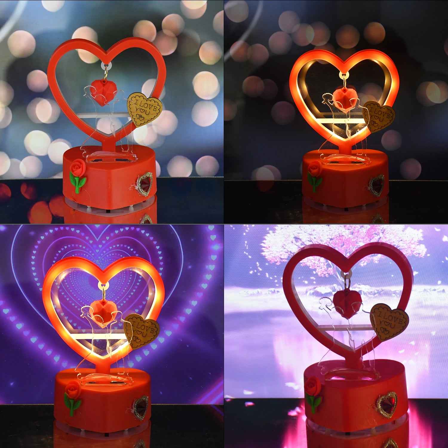 Romantic Heart-Shaped LED Light – Soft Glow Decorative Showpiece