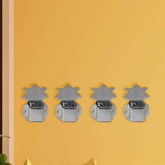 Wall-Mounted Agarbatti Holders – Set of 4 with Silver Finish