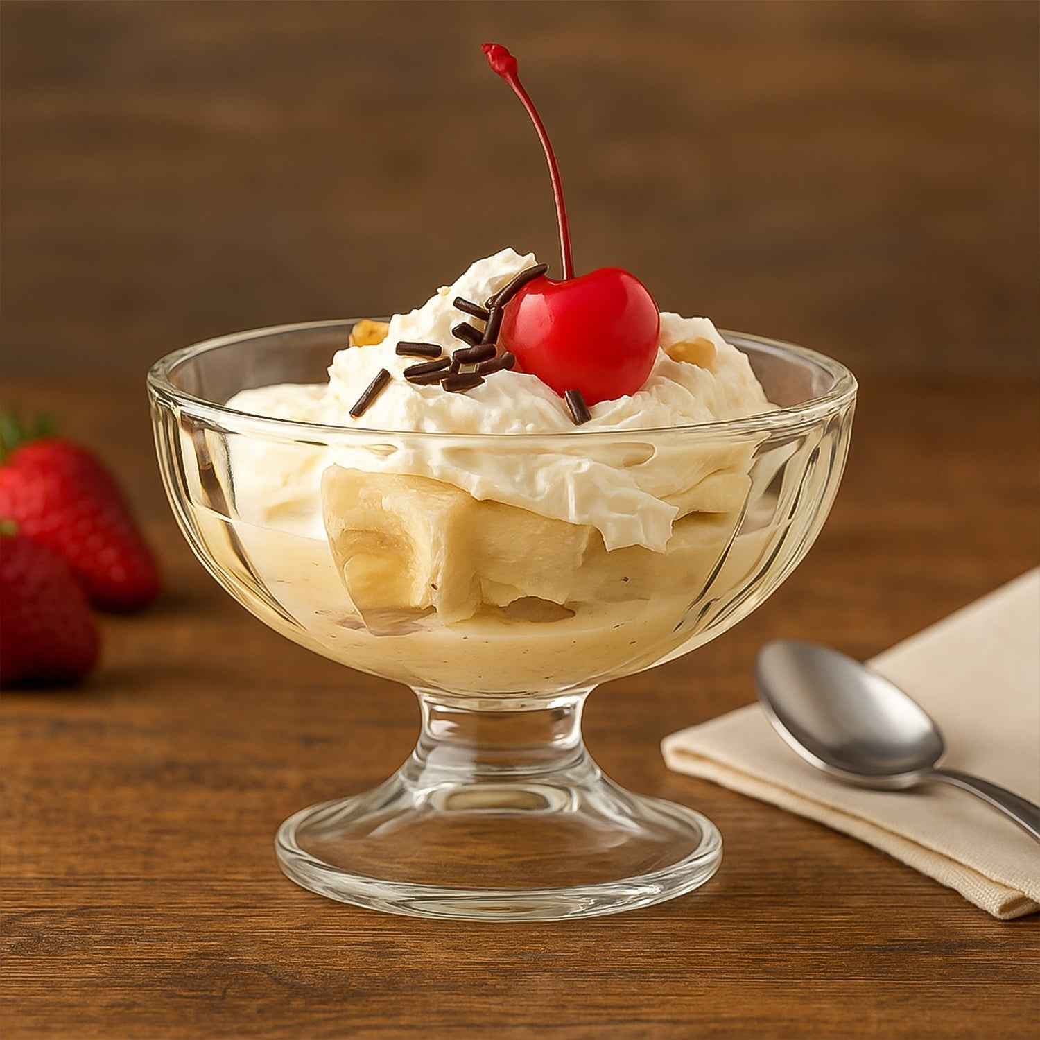 Glass Ice Cream Dessert Bowls – Elegant 6-Piece Set