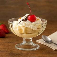 Glass Ice Cream Dessert Bowls – Elegant 6-Piece Set