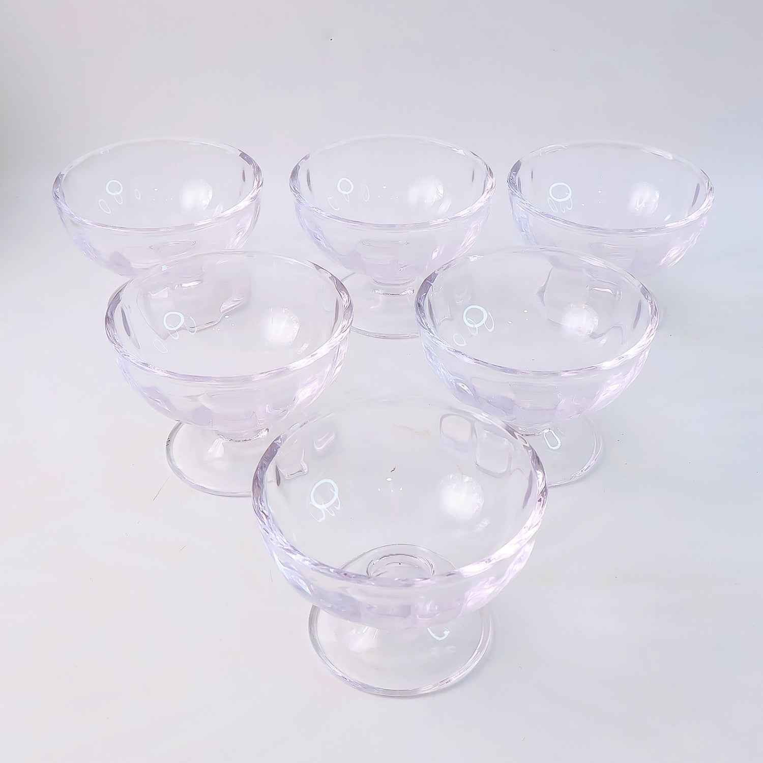 Glass Ice Cream Dessert Bowls – Elegant 6-Piece Set