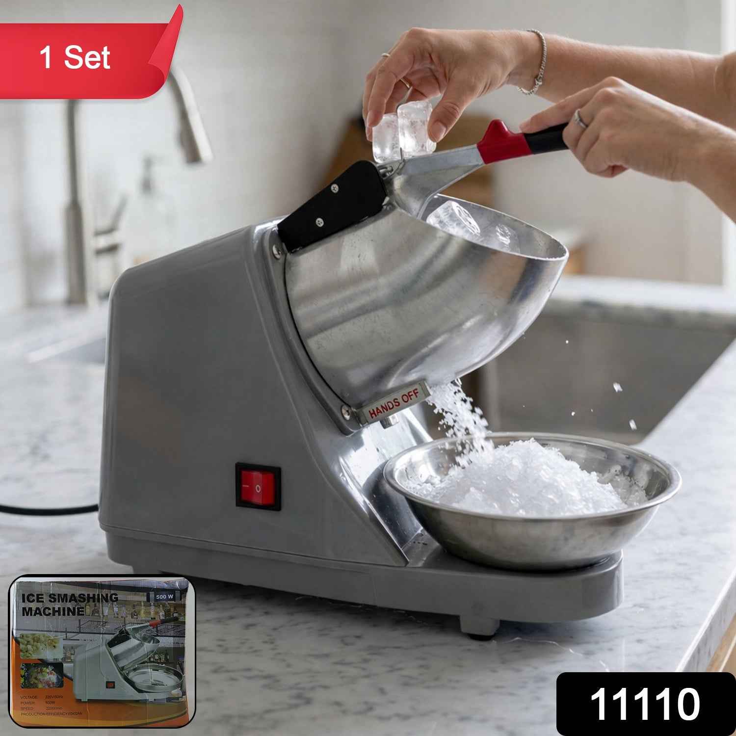 Electric Ice Crusher – Effortless & Fast for Home/Commercial Use