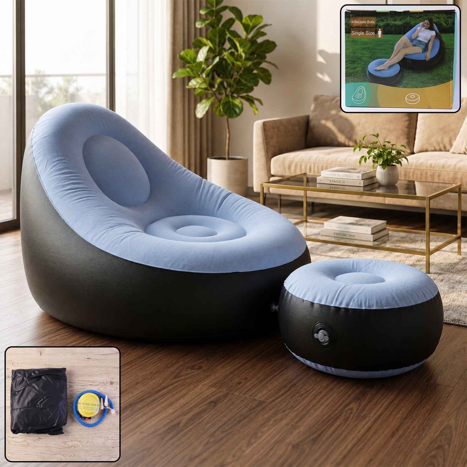 Inflatable Sofa Chair Ð Portable, Comfortable Indoor & Outdoor Seating