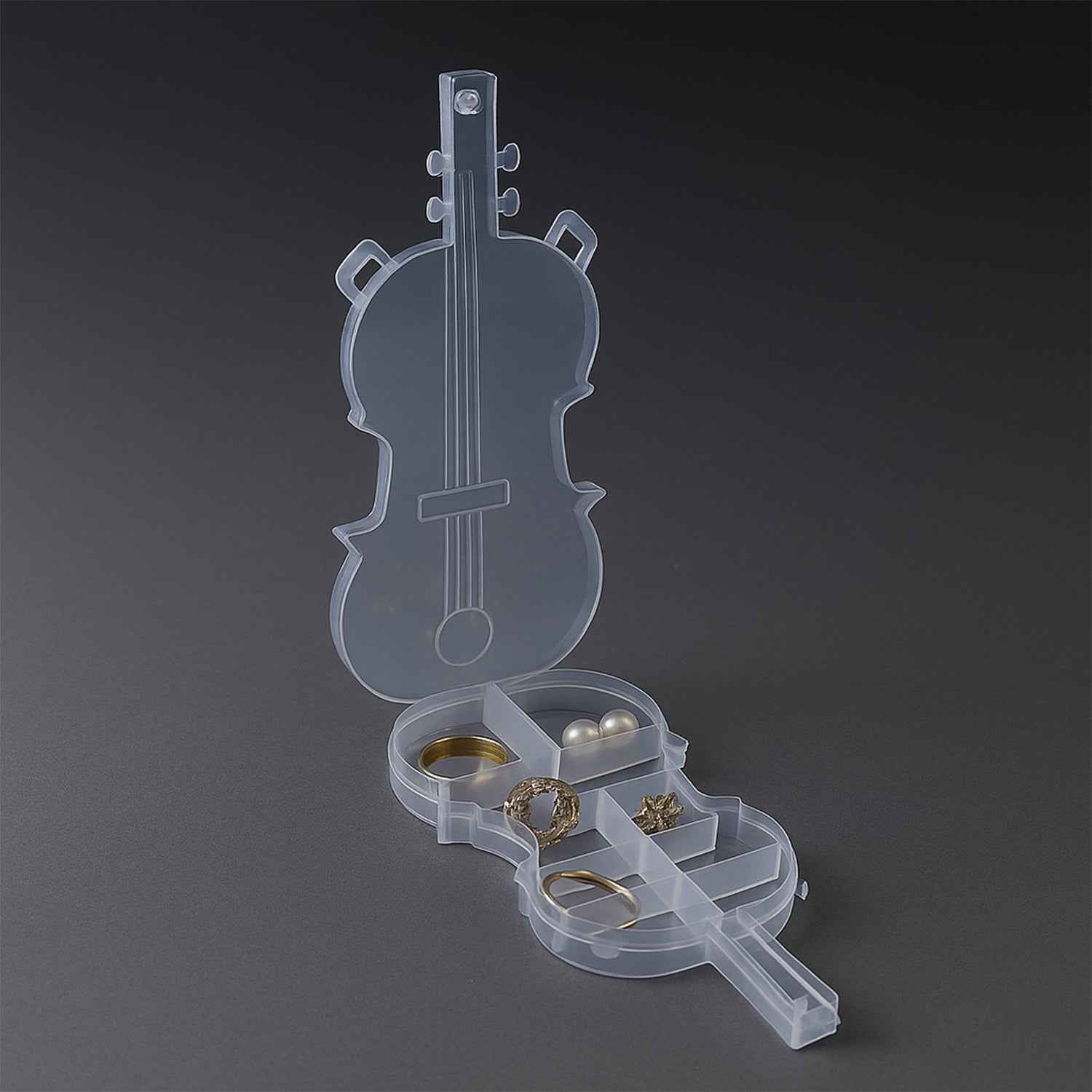 Violin Shape Storage Box – Multi-Compartment Organizer