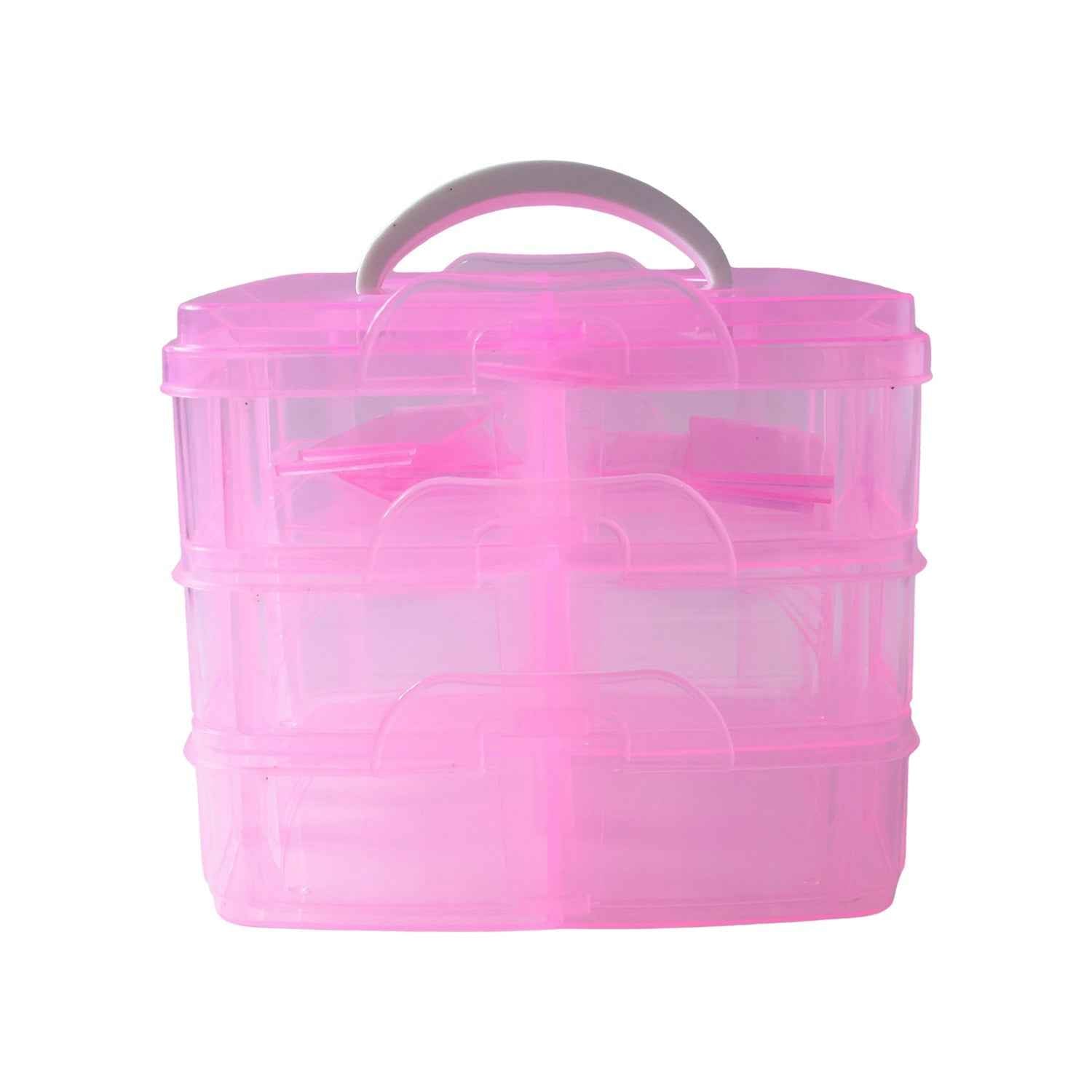 3-Tier Craft Storage Box – 18 Adjustable Compartments for Organizing
