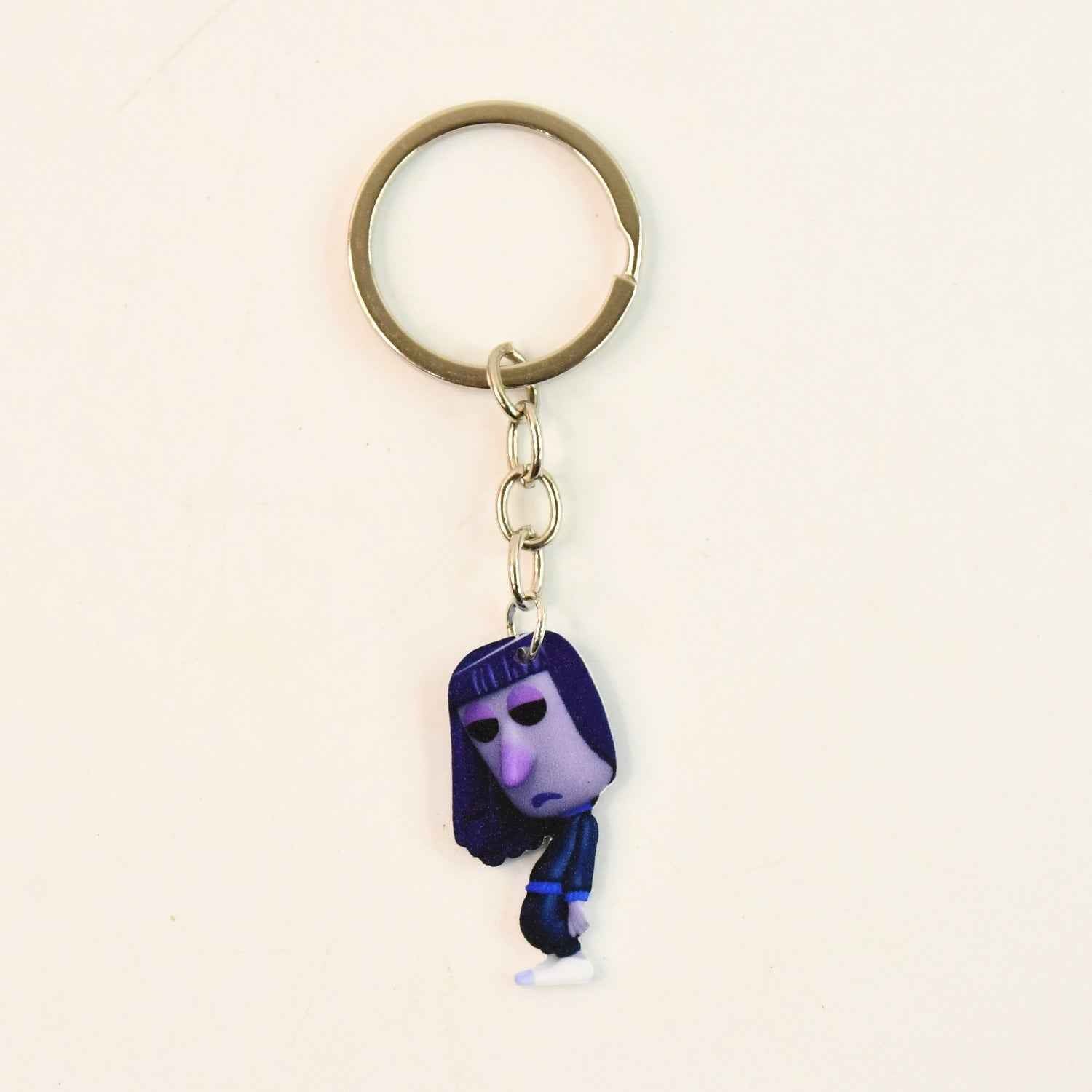 Big Cartoon Character Keychain – Bold Acrylic & Metal Charm