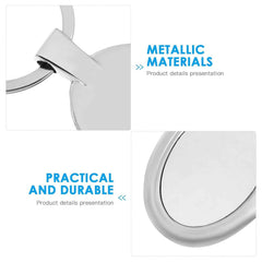 Oval Shape Metal Keychain – Durable Stylish Chrome Finish