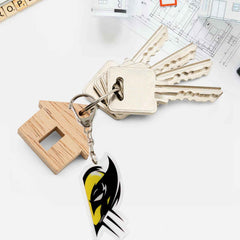 Acrylic matching keychain pair with puzzle style for best friends