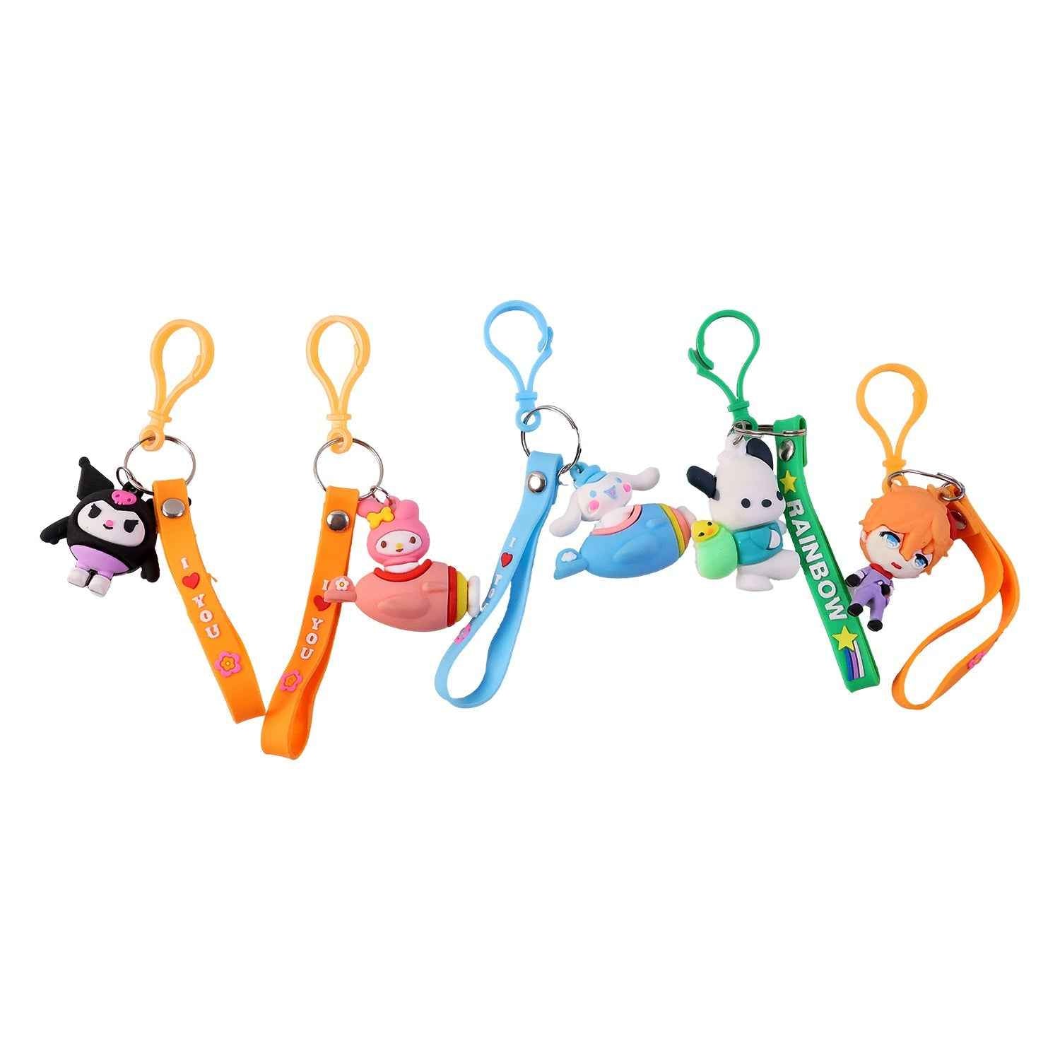 Cartoon Character Bag Charm Keychain – Cute Clip-On Accessory