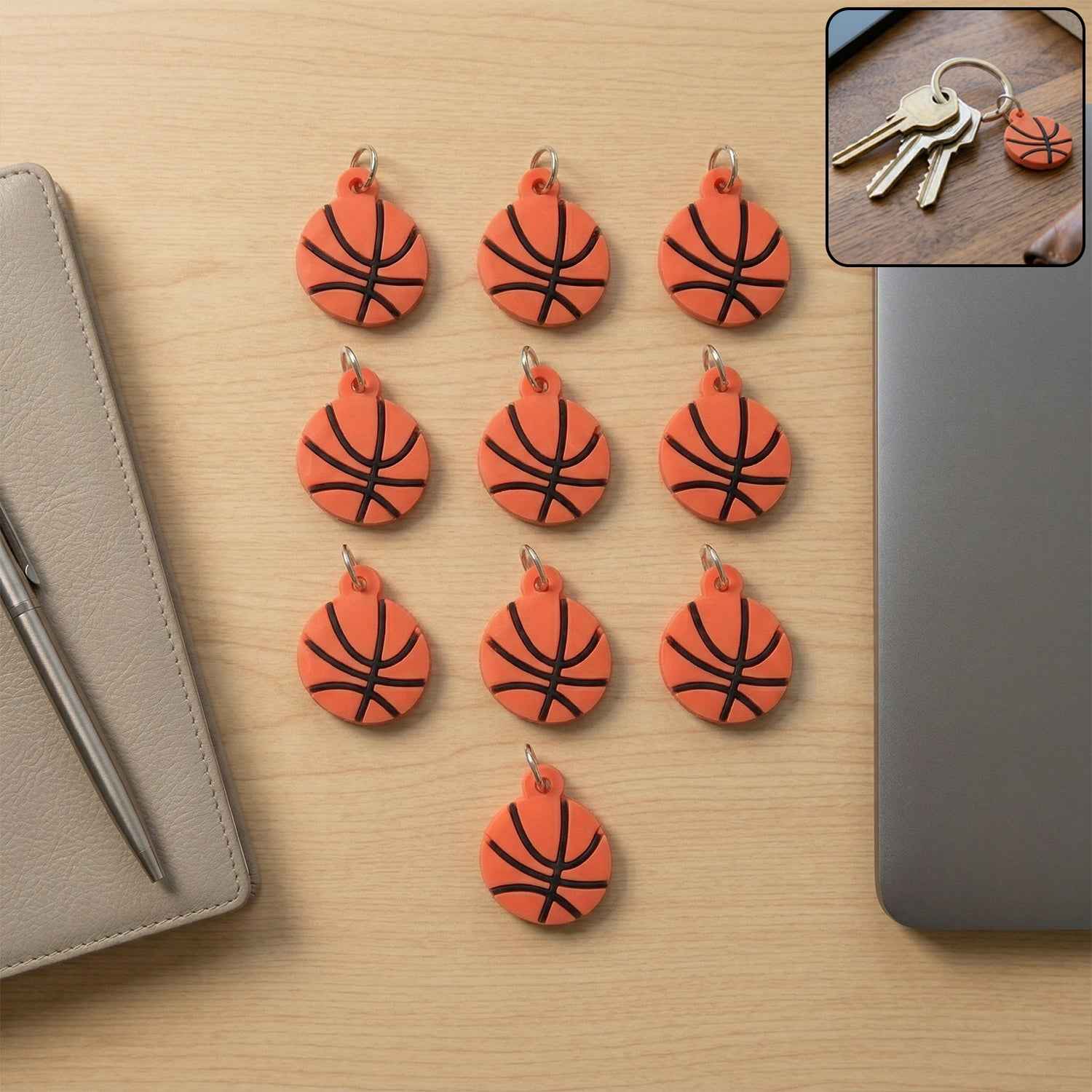 Basketball Keychain Set – Sporty and Stylish Accessories for Keys and Bags
