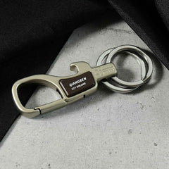 Metal Carabiner Keychain – Durable with Dual Rings & Clip Hook