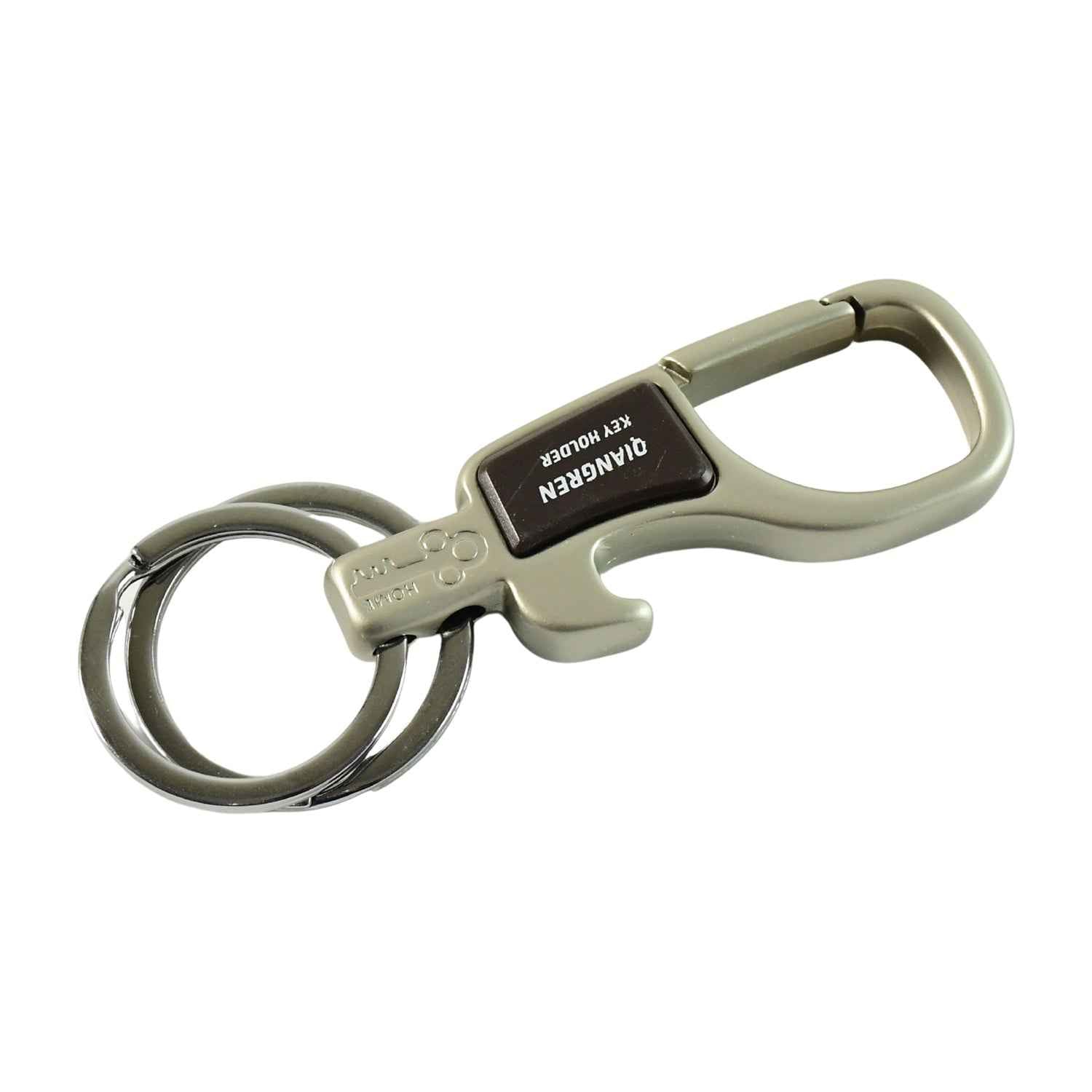 Metal Carabiner Keychain – Durable with Dual Rings & Clip Hook