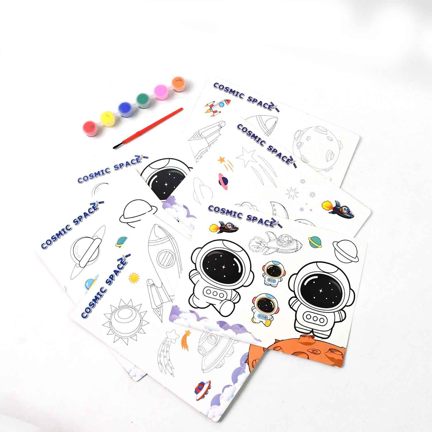 Kids Painting and Coloring Kit – Cosmic Space Theme for Creative Fun