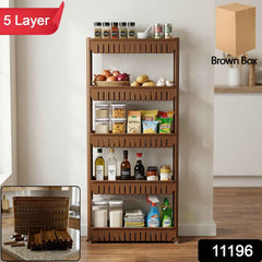 Kitchen Storage Rack – Space-Saving Multi-Tier Organizer with Wheels