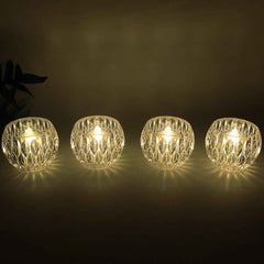 Crystal Style LED Decorative Lamps – Set of 12 Flameless Candles