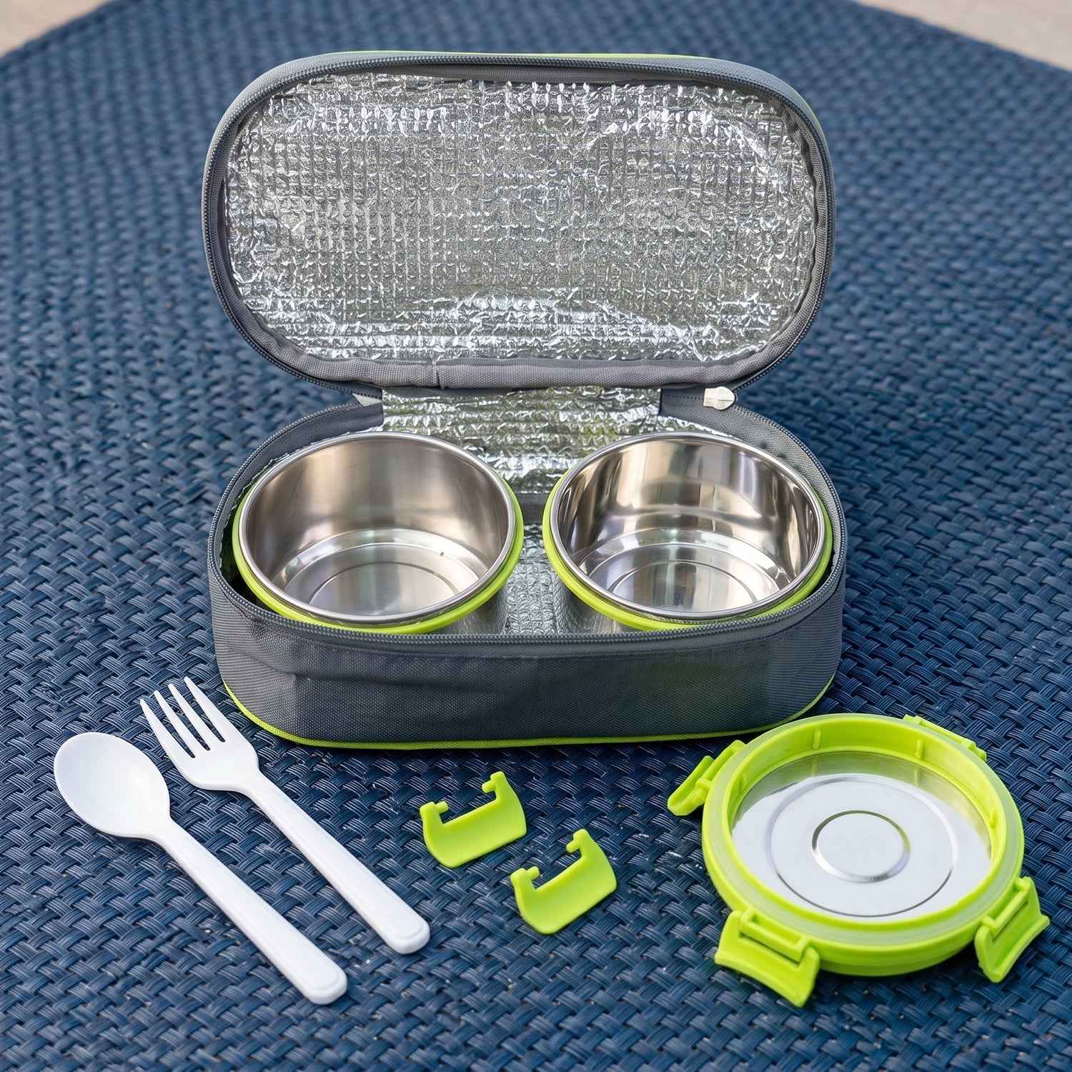 Stainless Steel Lunch Box Set Ð Durable & Leakproof with Carry Bag