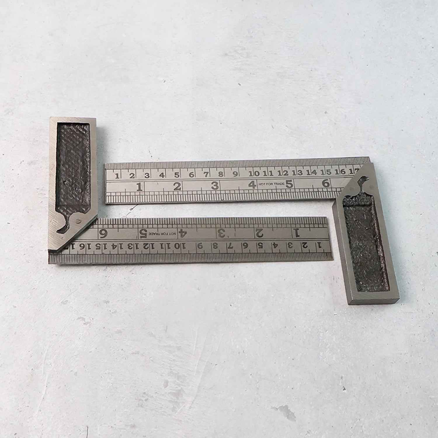 Metal Try Square Ruler Set – Durable 2-Piece Precision Tool