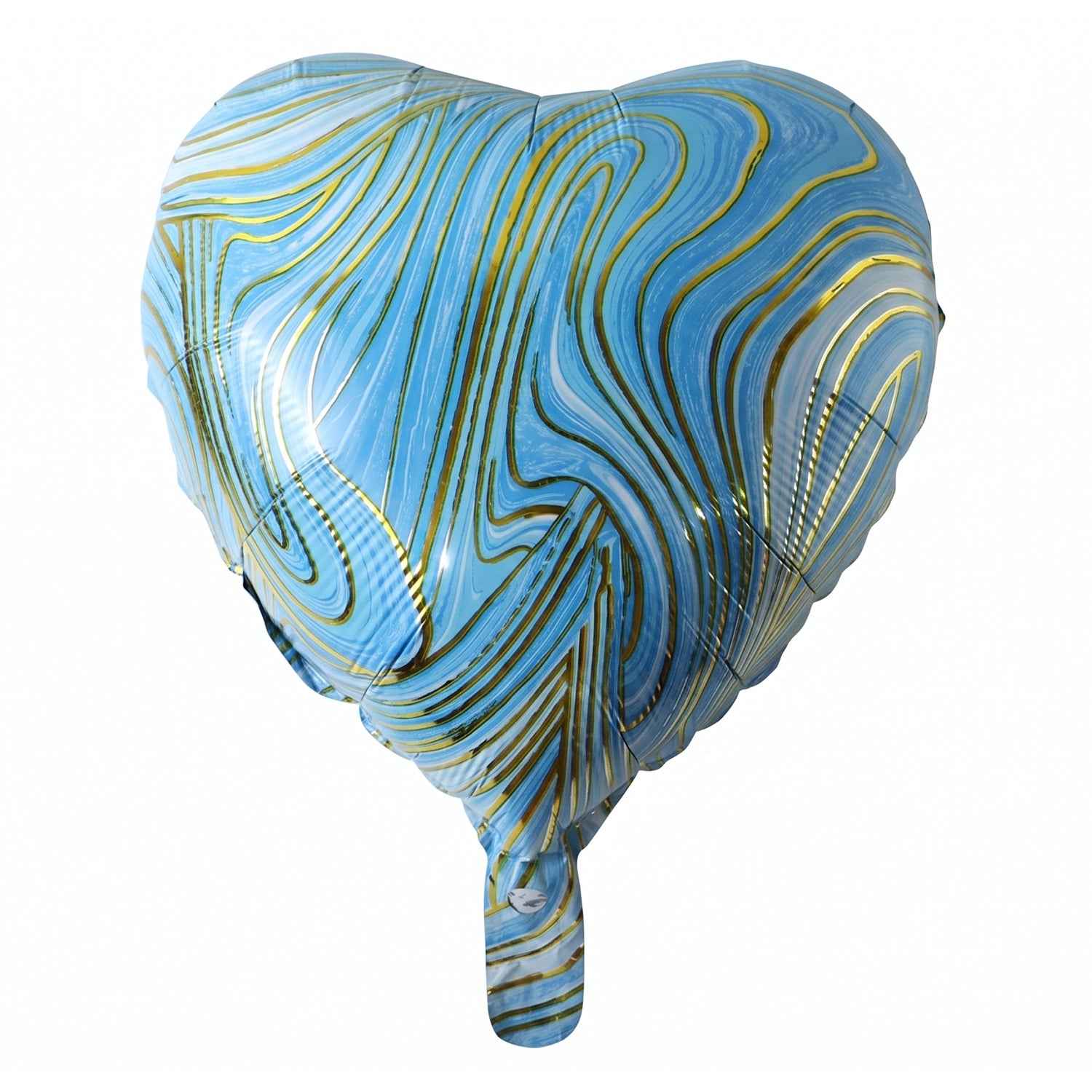 Blue Marble Heart Foil Balloon Ð Bright & Festive Party Decor