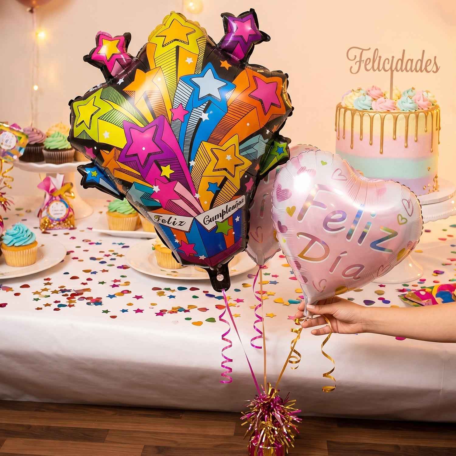 Feliz Dia Celebration Foil Balloon Ð Vibrant Party Decor
