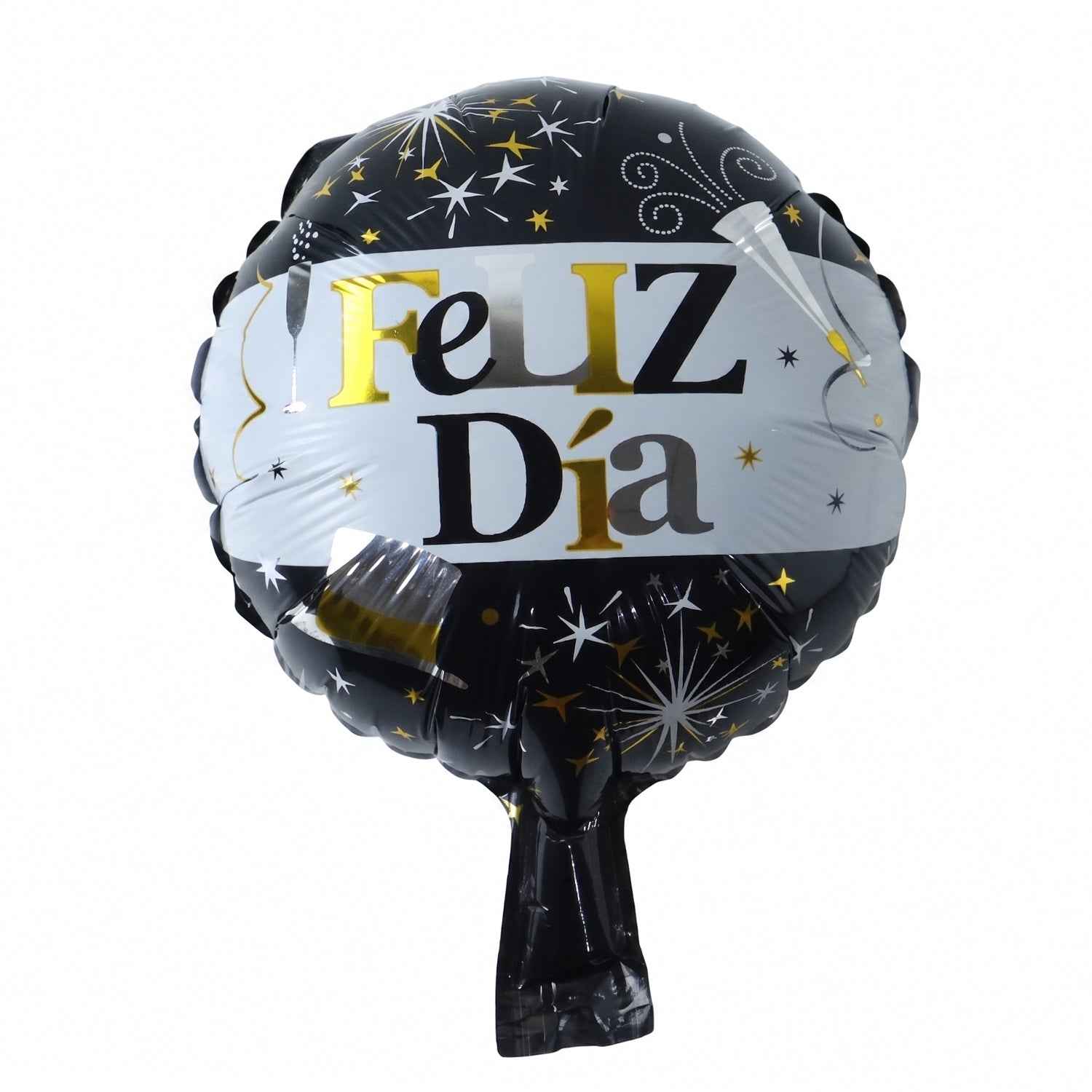 Black Gold 'Feliz Dia' Foil Balloon Ð Bright Party Decor for Celebrations