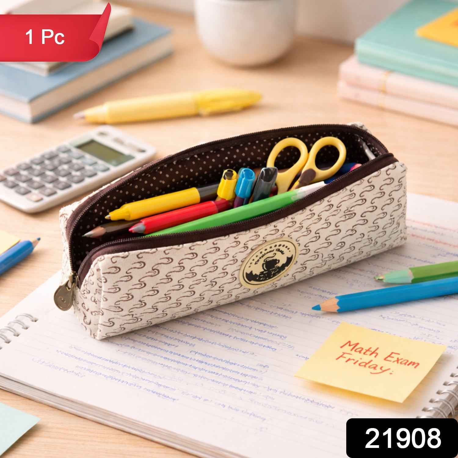 Multipurpose Zipper Pencil Pouch – Spacious & Durable Stationery Organizer