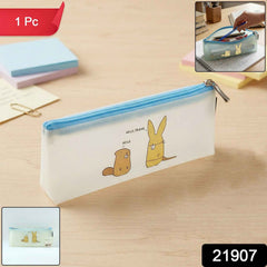 Cute Cartoon Transparent Pencil Pouch – Waterproof & Stylish Organizer