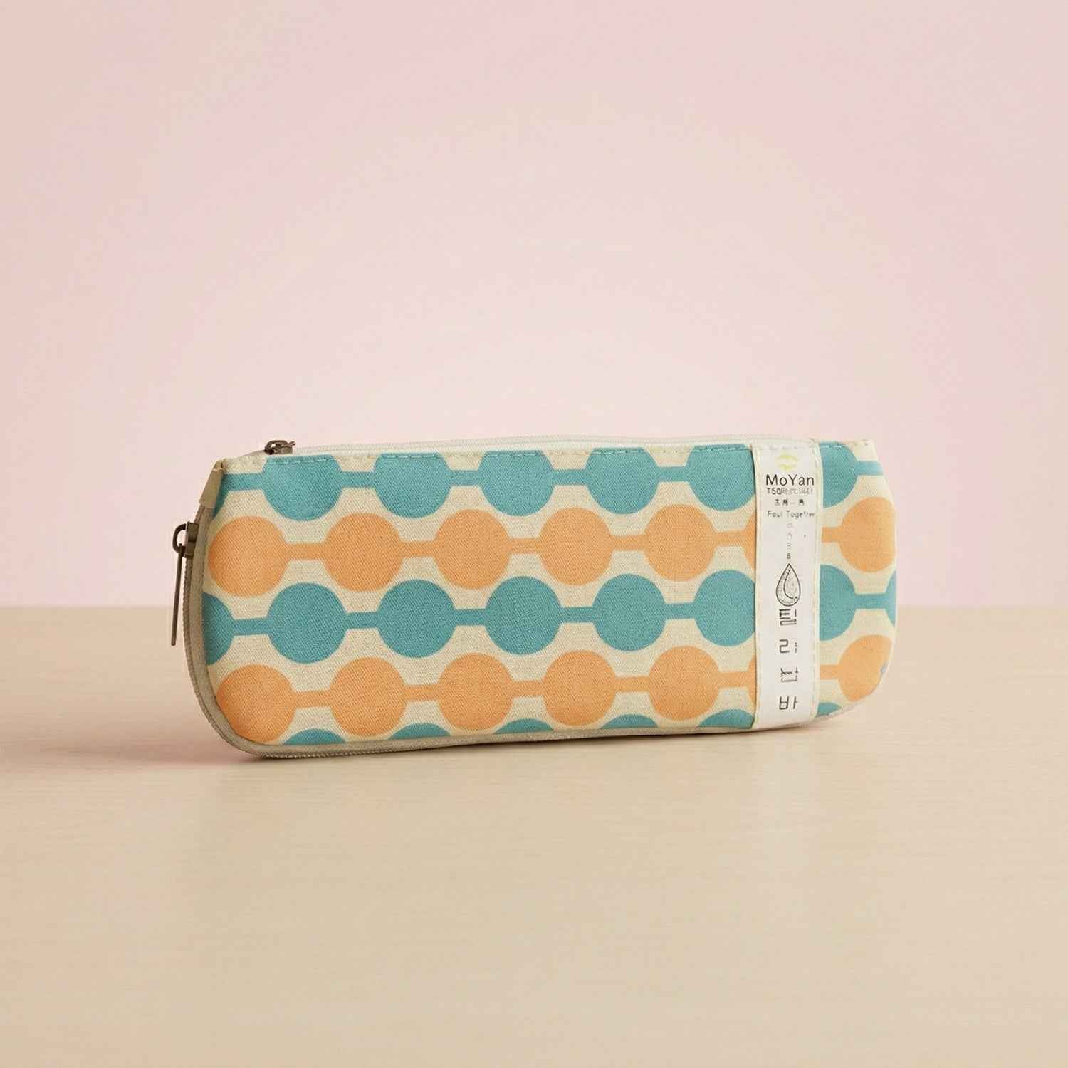 Stylish Multi-Color Geometric Printed Pencil Pouch – Durable & Compact