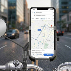 Metal Bike Phone Holder – Rear View Mirror Mount | PHOBIA