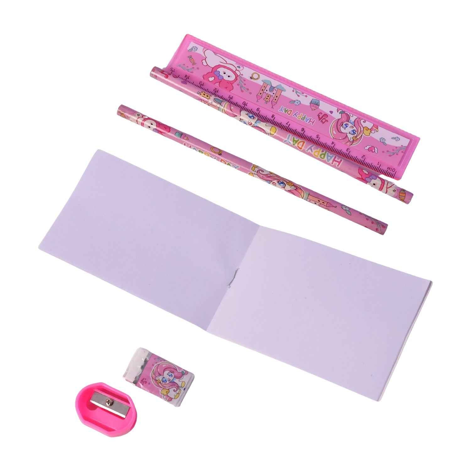 Cartoon Stationery Gift Set Ð Complete Kids School Supplies with Unicorn Design