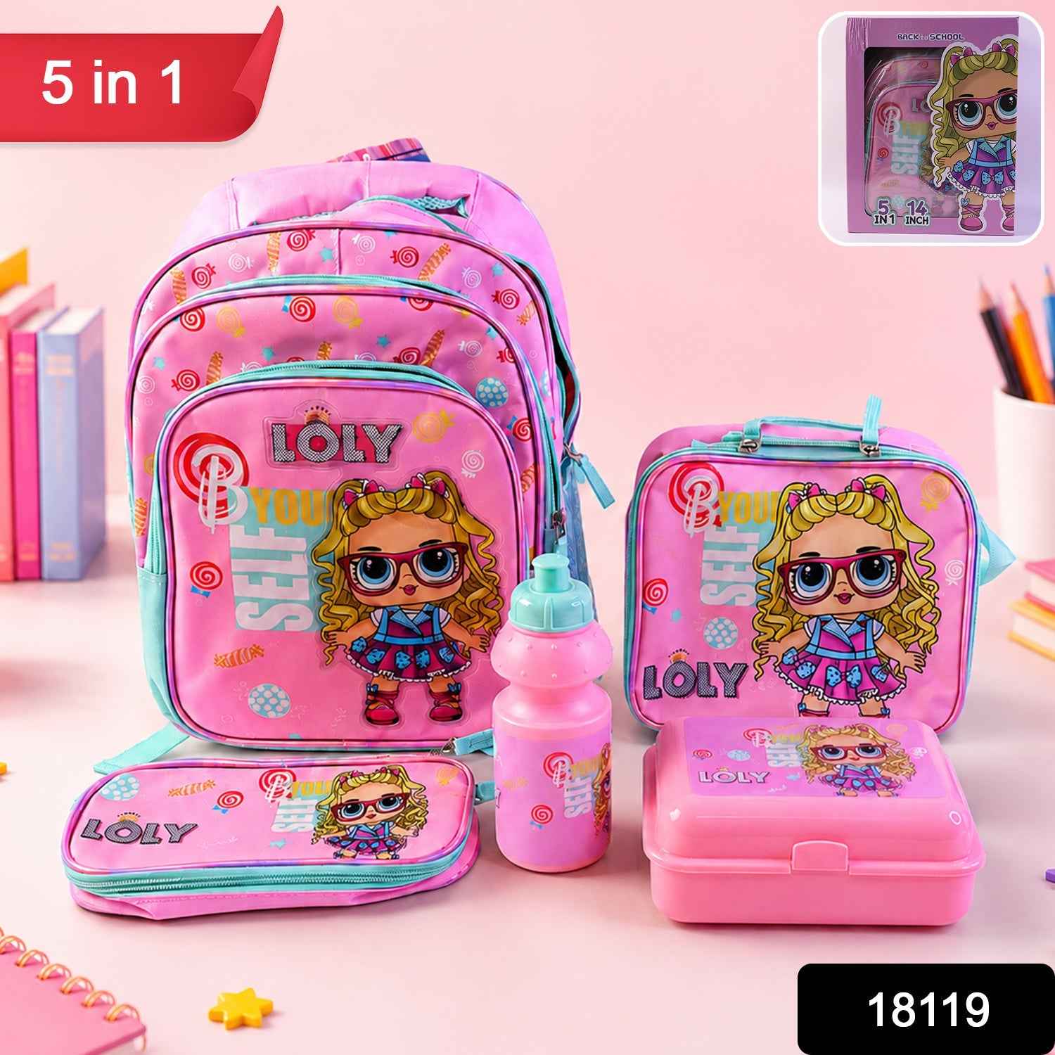 Kids School Bag Set – 5-in-1 Combo for School | Little Fashionistas