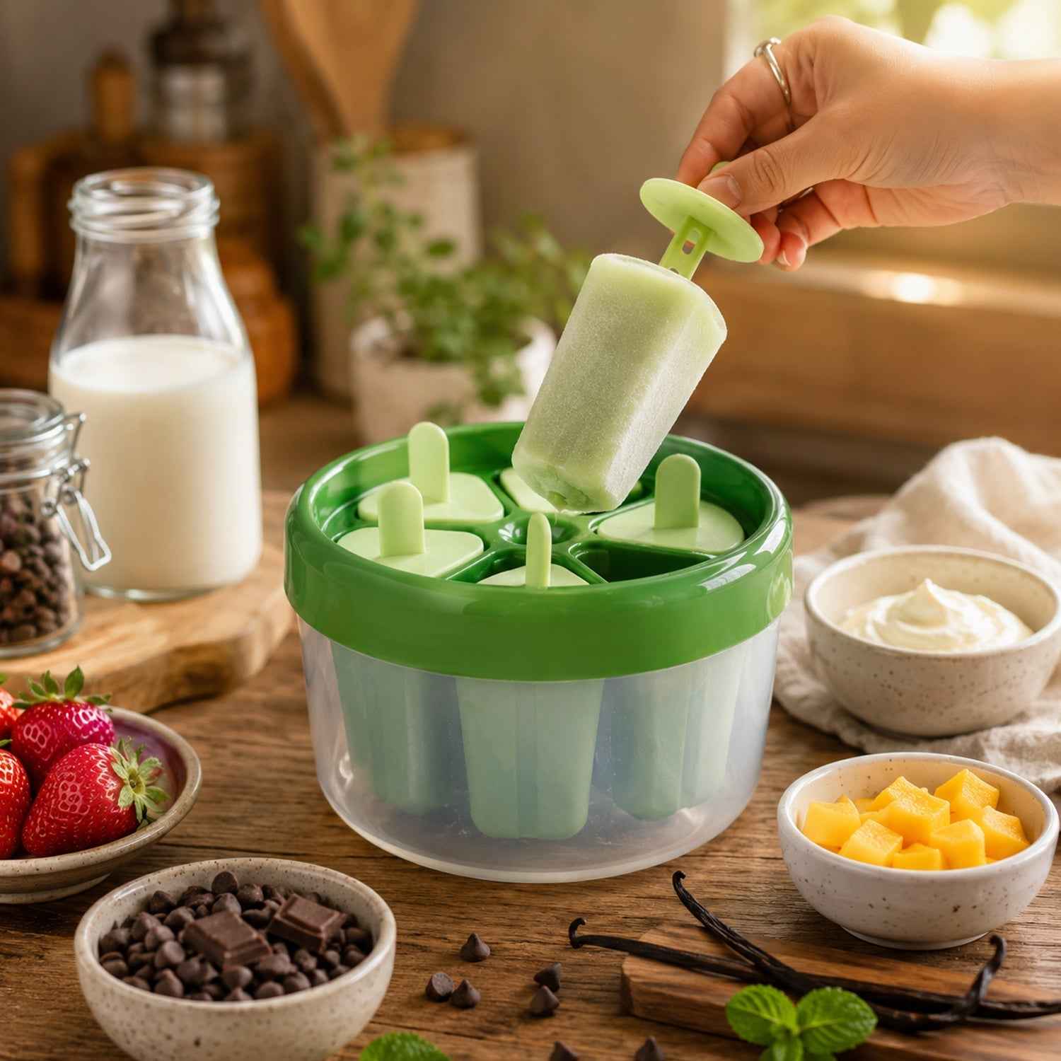 Plastic Ice Candy Popsicle Maker Ð 8 Molds for Homemade Treats