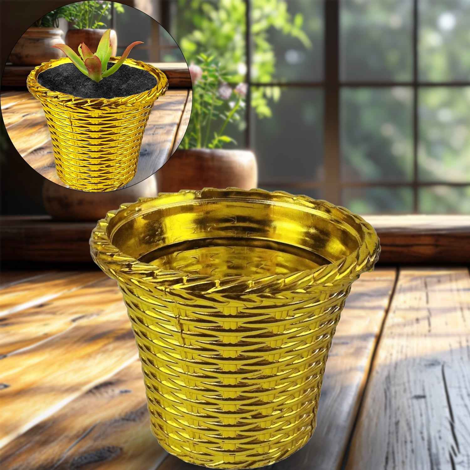 Valencia Plastic Flower Pot – Durable Indoor & Outdoor Planter