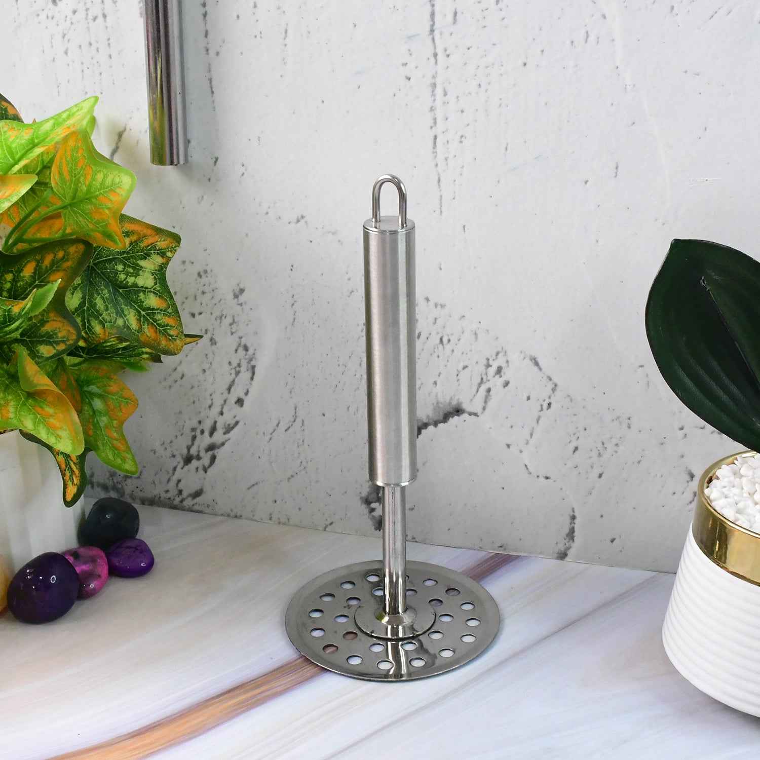 Stainless Steel Potato Masher – Heavy Duty & Ergonomic Handle