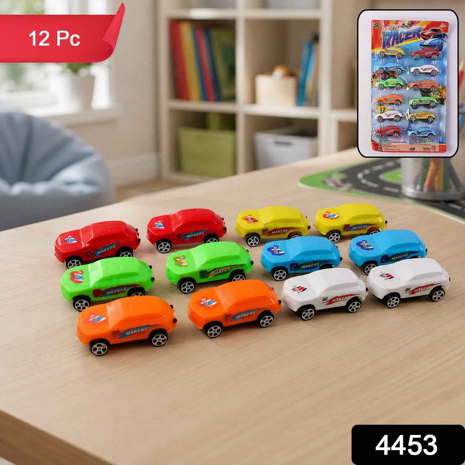 Pull-Back Toy Cars Set of 12 Ð Vibrant & Safe for Kids Under 3