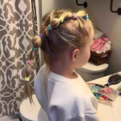 Soft Elastic Hair Bands for Kids – 100-Pack Colorful No-Metal Hair Ties