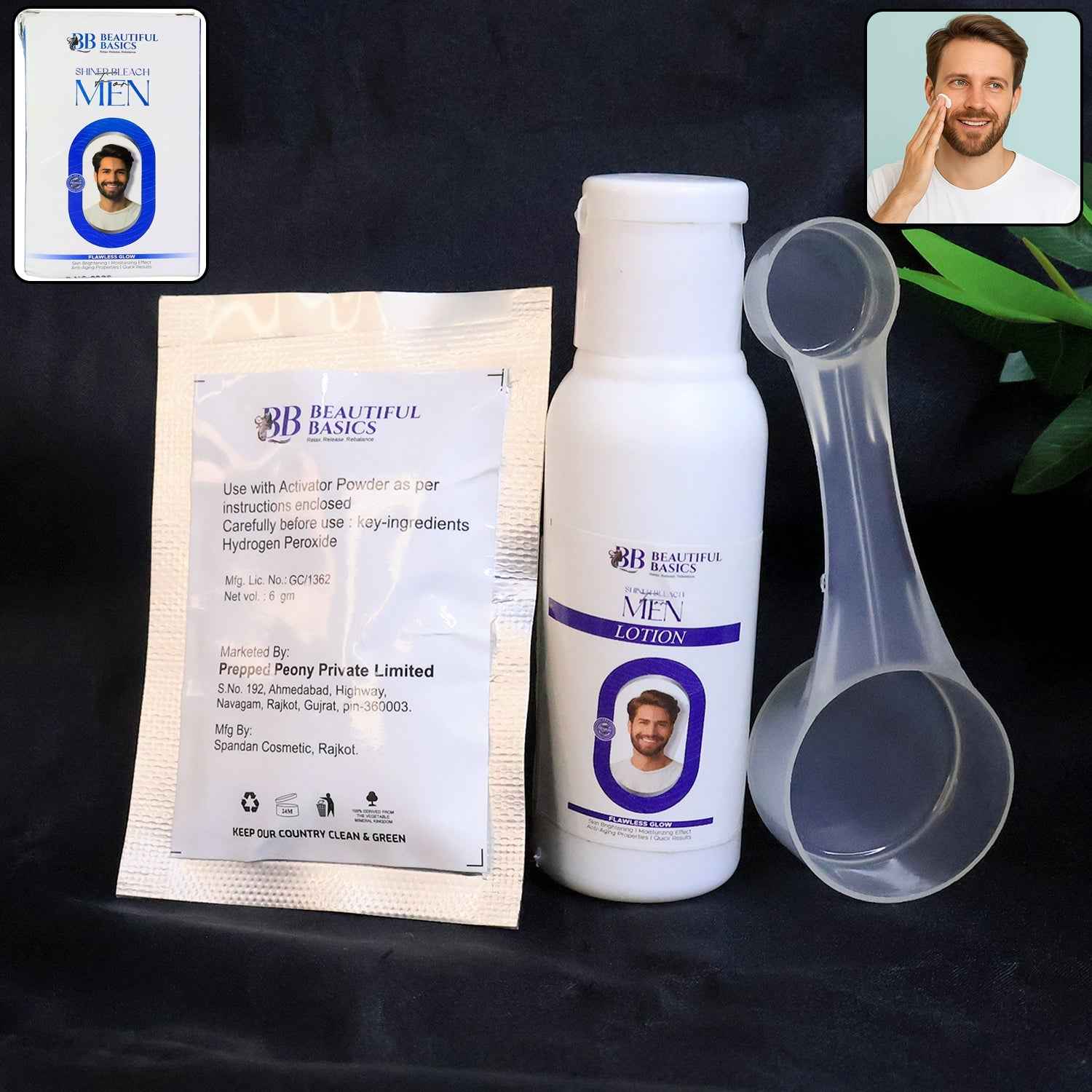 Men's Skin Brightening Bleach Cream Kit – Quick Natural Glow