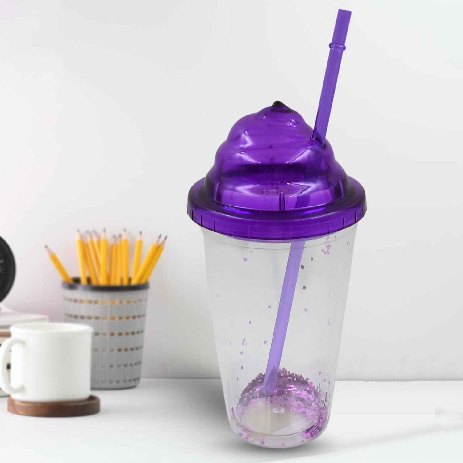 Plastic Cold Drink Tumbler – Double-Wall & Reusable Straw | Hydrozilla
