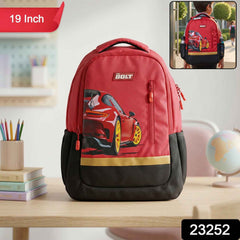 19-inch KidÕs School Bag Ð Spacious & Stylish with Car Design
