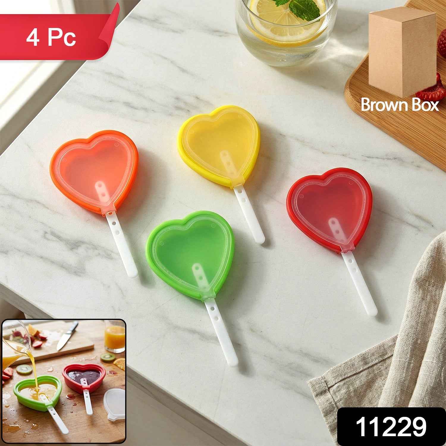 Heart Shape Silicone Popsicle Mold – Reusable & Fun Frozen Treats