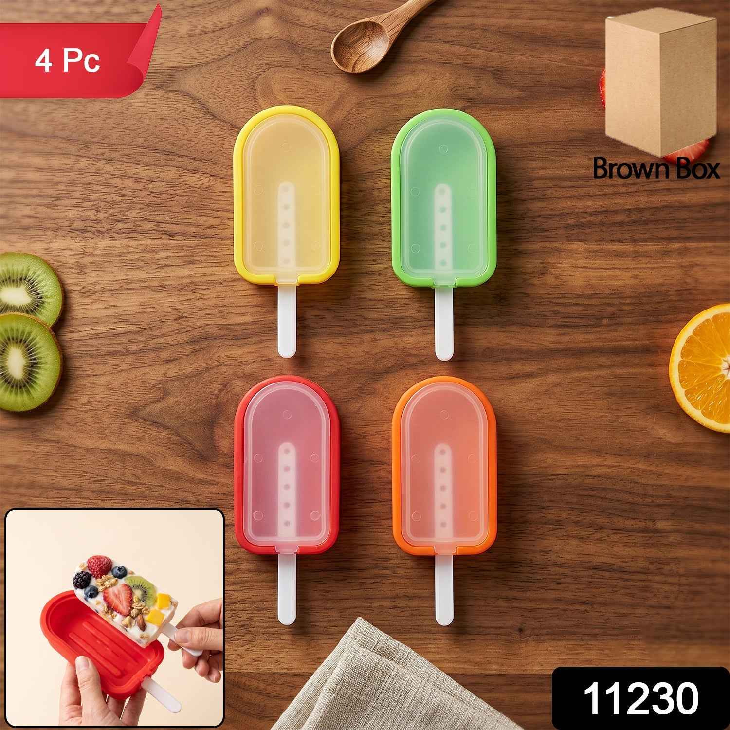 Silicone Popsicle Mold Set – Reusable & Easy Release for Healthy Snacks