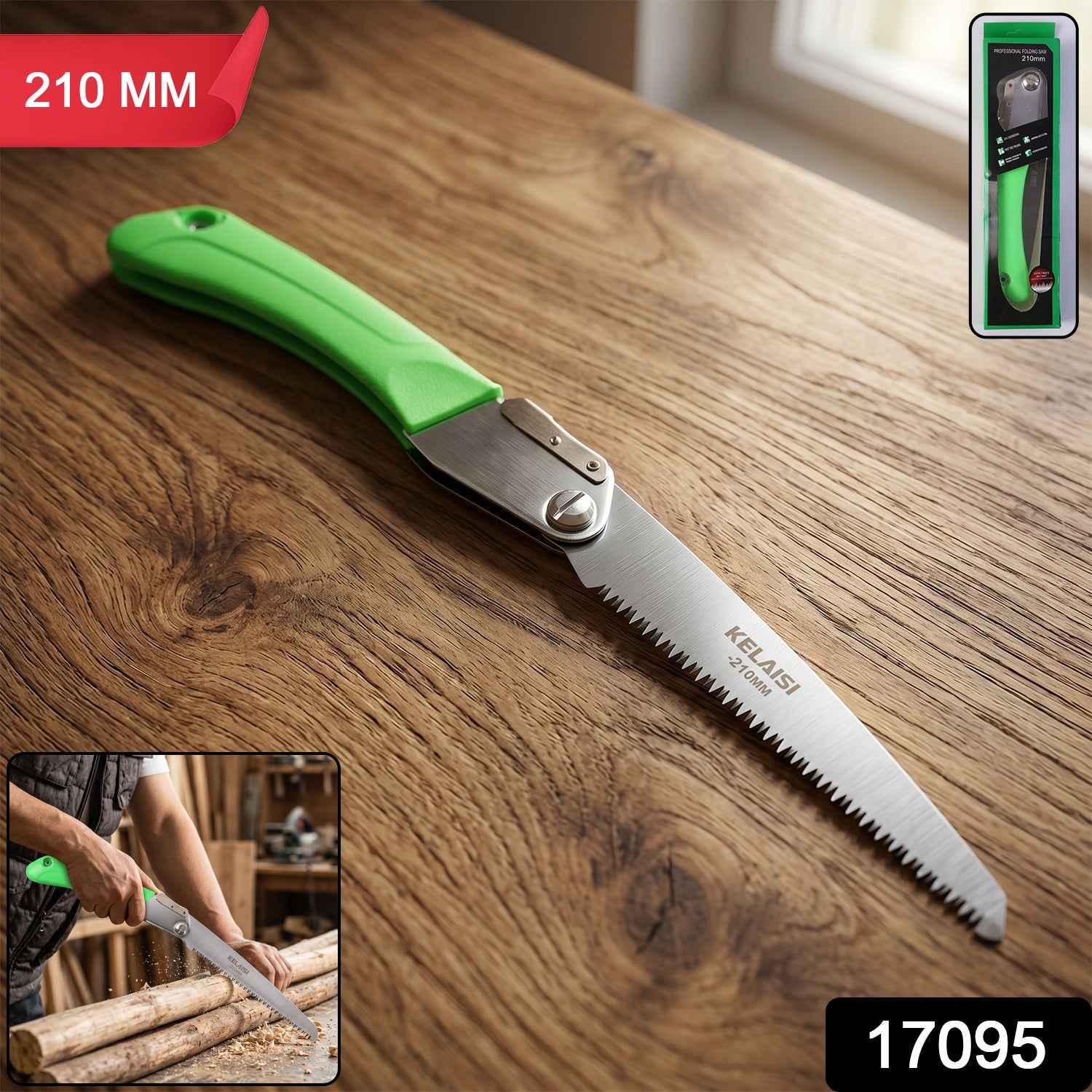 Folding Saw – Sharp 210mm Stainless Steel Blade for Pruning & Outdoor Use